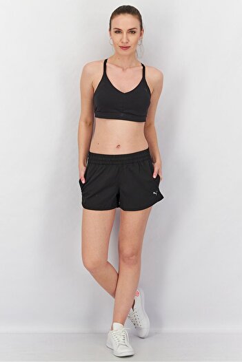 Puma Women Regular Fit Running And Training Shorts, Black