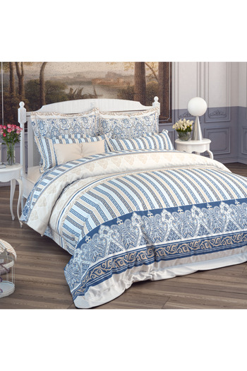 Sinada Patterned Single Blanket - 100% Cotton, Fiber Filled and Weighted