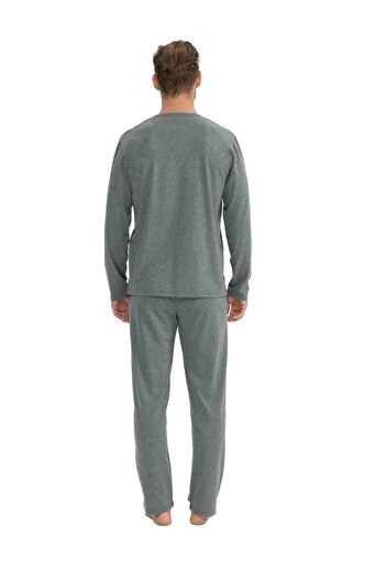 U.S. Polo Assn. U.S. Polo Assn. Erkek Uzun Kollu Yuvarlak Yaka Penye Eşofman Pijama Takımı S25829