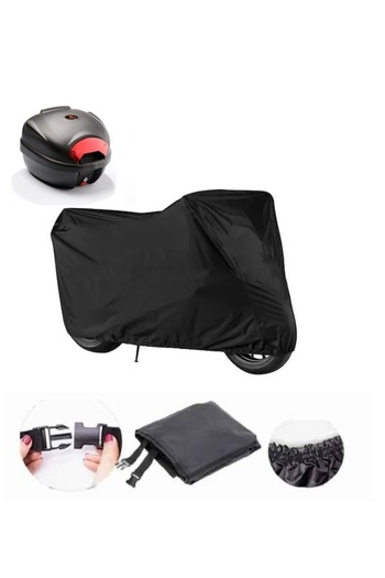 Breen Black Rear Bag Compatible Hero Dash 125 Motorcycle Cover