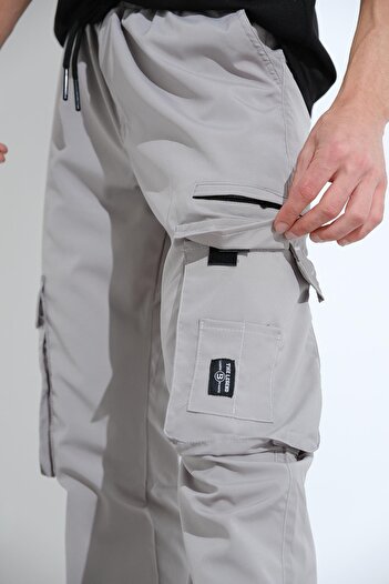 Oksit Bl 2135 Kort Paraşüt Düz İpli Paça Avcı Tactical Kargo Cepli Erkek Eşofman Alt