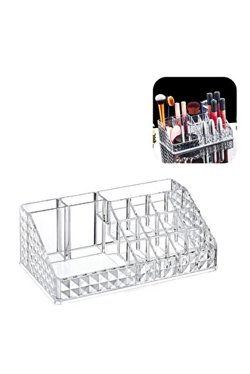 Piev Crystal Diamond Cosmetic Product Organizer with Compartments