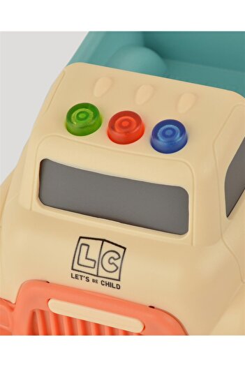 lets be child طاولة تسجيل صغيرة مع صوت وإضاءة 31016 بيج - مع علبة باللون الفيروزي، لعبة طاولة تسجيل للأطفال