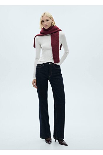 MANGO Woman Stand Collar T-Shirt
