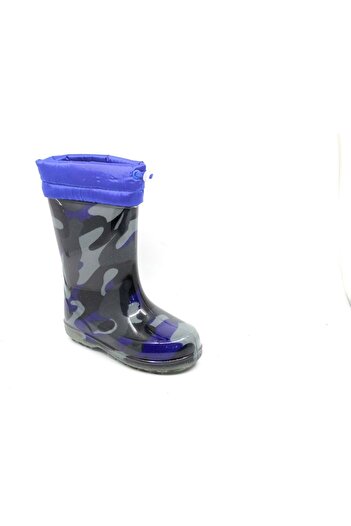moda ayakkabım Moda Ayakkabı 23-109 Siyah Erkek Çocuk Kürklü Çizme
