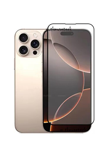 m.tk moveteck iPhone 16 Pro Compatible Full Containers Glossy 5D Screen Protector Unbreakable Glass Pacific Screen Glass Glue
