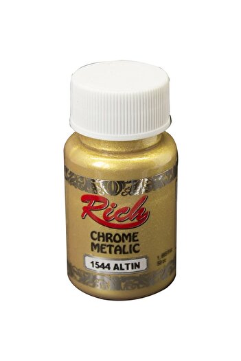 Rich Akrilik Boya Chrome Metalik 50 Cc Altın 1544