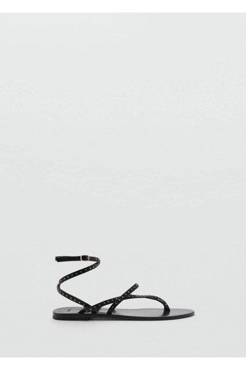MANGO Woman Leather banded sandals
