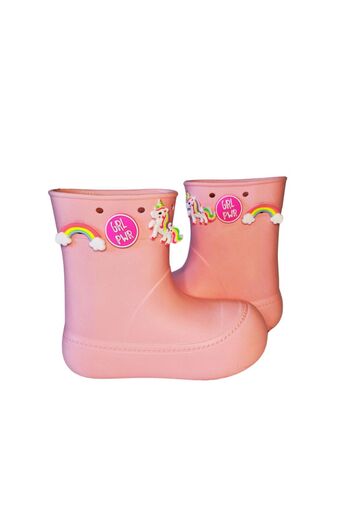 Casabony Pudra Yağmur Botu + Xo Çoraplı Set