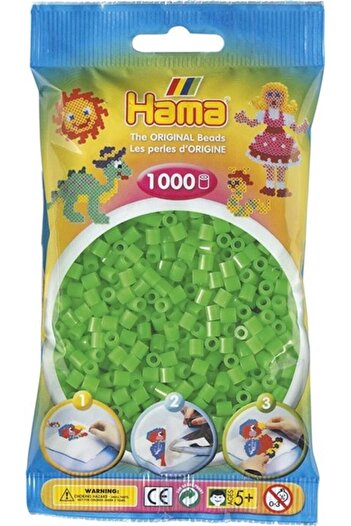Hama Μίντι Χάντζες 1.000 τεμαχίων - Φθορίζον Πράσινο