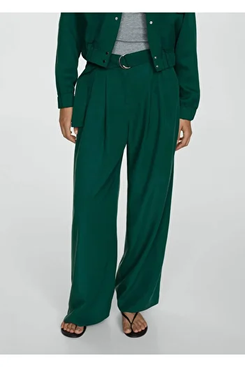 MANGO Woman Lyocell Pants with Belt