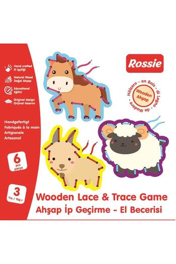 Rossie Wooden Rope Threading Hand Skill Game - Series 1
