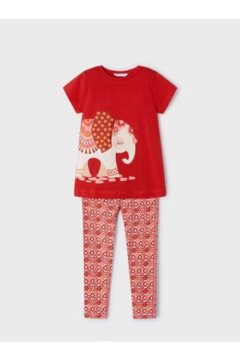 MAYORAL Girls T-Shirt Leggings 2 Pcs Set Red 3711