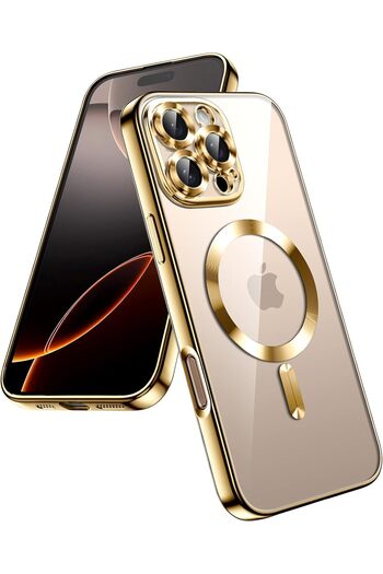 Rivor Apple iPhone 16 Pro Max Kılıf Kamera Korumalı Magsafe Wireless Şarj Şeffaf Kenarları Renkli Kapak