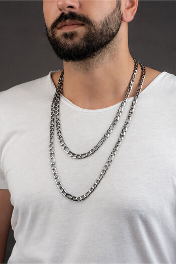 So CHIC... Chain Mesh Model Steel Men's Necklace