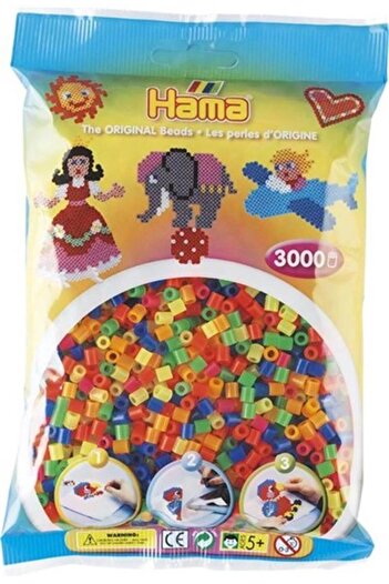 Hama 3.000 Μίντι Χάντρες - Νέον Χρώματα