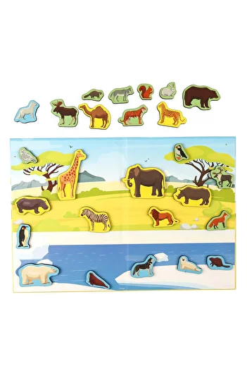 Rossie Wooden Magnet Wild Life Play Set (MAGNETIC PLAYGAME)