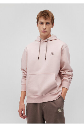 Mavi Pink Logo Embroidered Hooded Sweatshirt - 065809 -71150
