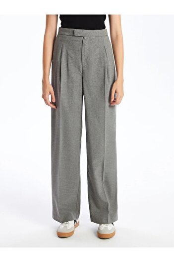 LC Waikiki Lcw Vision Gray Mel - Navy Blue Standard Fit Women's Trousers