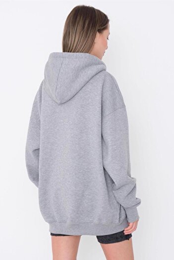 AYD Sweatshirt Kapüşonlu Unisex Oversize Basic 3 Iplik Şardonlu 1. Kalite Kalın Kumaş