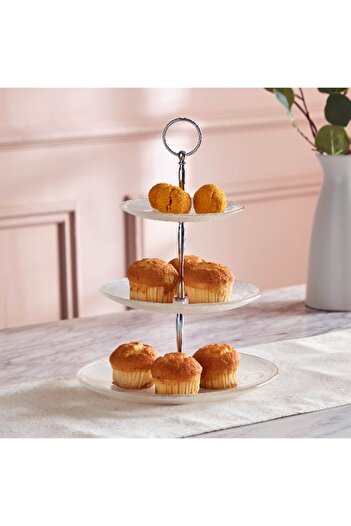 Home Box Vintage 3-Tier Cake Platter