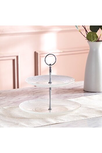 Home Box Vintage 2-Tier Cake Platter