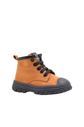 kids A more Δερμάτινες μπότες Barnett Unisex - Δαντέλα και φερμουάρ, μαύρισμα