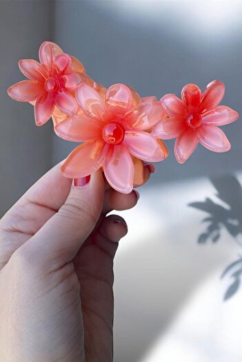 TAKIŞTIR Orange Color Flower Figured Latch Buckle