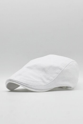 Külah Men's Hat Summer Linen Sports Cap - White