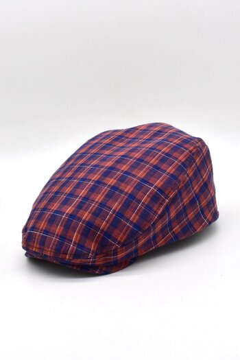 Külah London Plaid Striped Men's Flat Hooded Hat