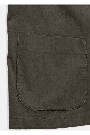 Boris Becker Χακί Χρώμα Μονό Γιακά Over Size Blazer Jacket