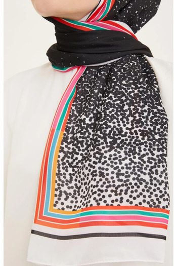 Armine Life 5368-01 Black Mixed Pattern Shawl