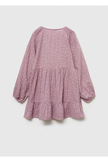 MANGO Kids Volanlı Desenli Elbise