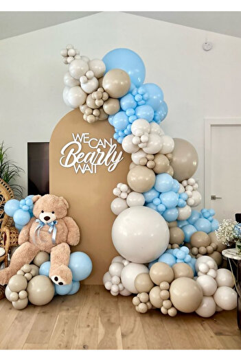Çemrek Süs Parti Blue Sea Sand Baby Concept Balloon Chain Set of 100