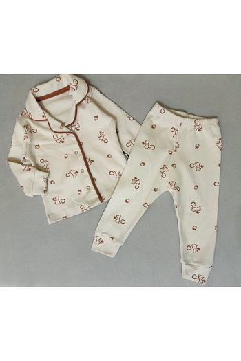 SANTRALBEBE Boy's Front Buttoned Pajama Set