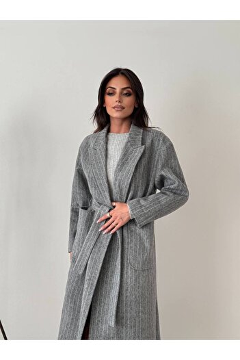LOKADI Women's Striped Stamp Coat