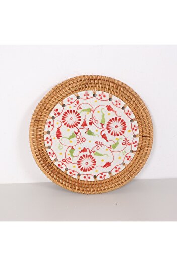 Mylamp Rattan Framed 20 Cm. Trivet & Table or Wall Decor