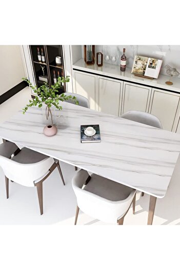 HSDemirci Light Marble Patterned Adhesive Coating Paper Large Size 5 Meters