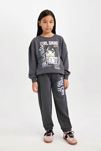 DeFacto Girl's Anthracite Sweatpants - D0739A8/Ar58