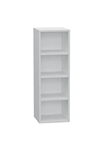 Mahmayi Wooden Storage Display Shelves 4-Tier Freestanding, Box Shelves, White