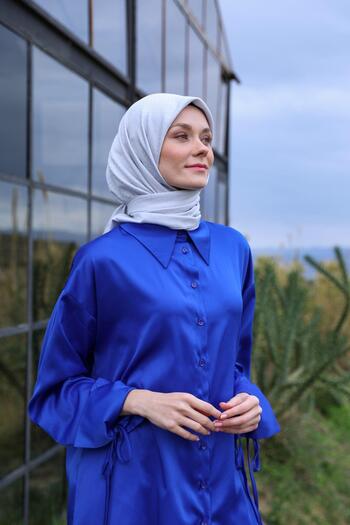 İpekhan Celina Jacquard Scarf Soft Gray 9902-01
