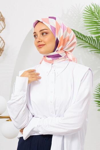 İpekhan Relax Geometric Ala Soft Scarf Daisy 1139-16