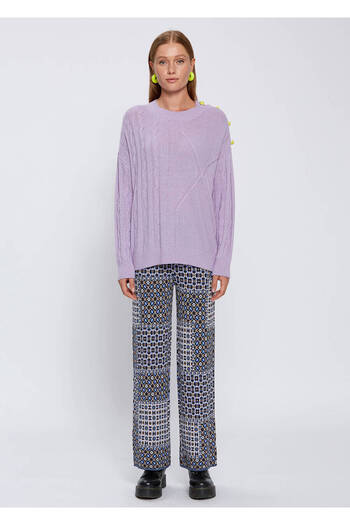 Knitss Cashmere Blended Hair Knitted Knitwear
