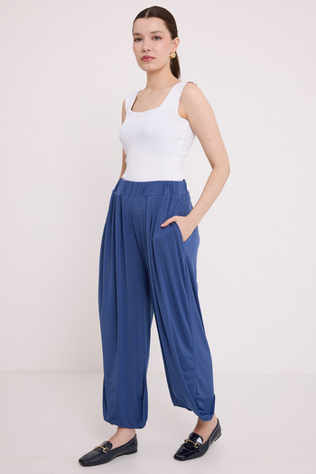 Bigdart Woman Indigo Baggy Trousers 6659
