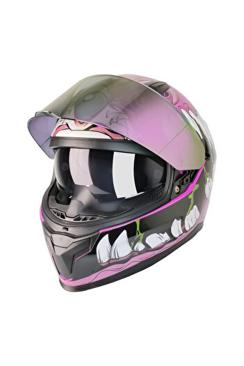 MTS M-910 HORUS LADY GÜNEŞ VİZÖRLÜ KASK (GÖKKUŞAĞI CAMLI)