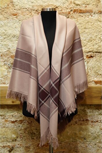 Özer Atkı Σάλι με χρώμα πούδρας Mother Shoulder Scarf
