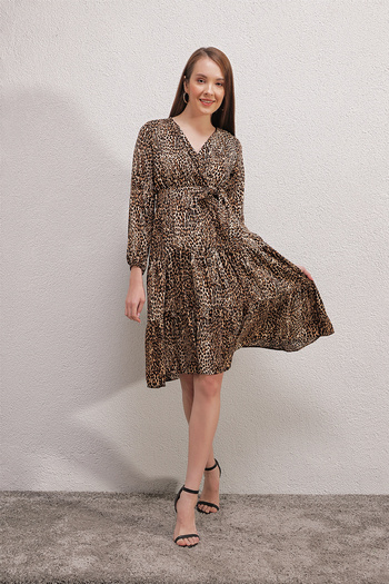 Bigdart 2320 Model Rochie albă cu guler dublu