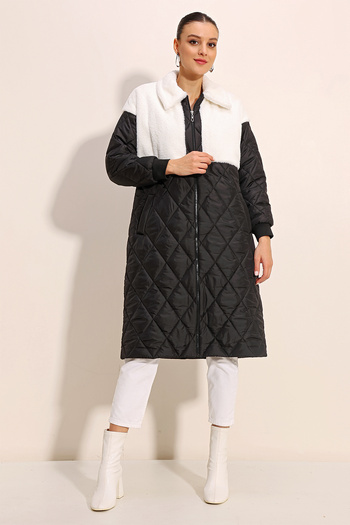 Bigdart 5185 Μακρύ μπουφάν Oversize - Λευκό