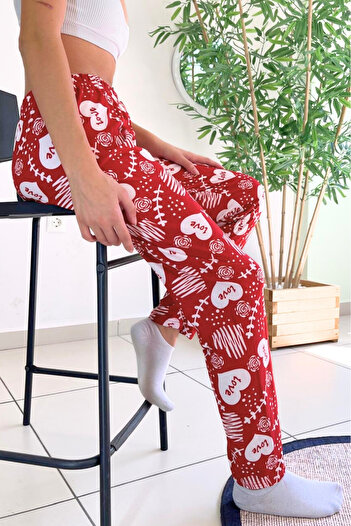 Farya Home Dreamy Soft Velvet Textured Patterned Suede Pajama Pants