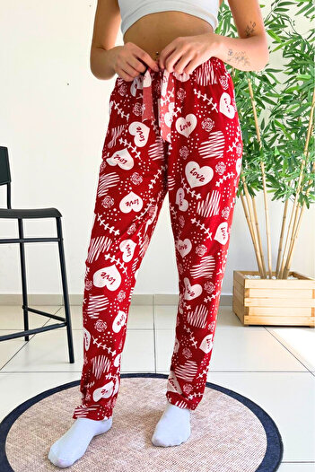 Farya Home Dreamy Soft Velvet Textured Patterned Suede Pajama Pants